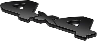 3D Full Coverage 4x4 Blackout Emblem Overlay Compatible with Toyota Tundra 2014-2021, Tacoma 2012-2021, 4Runner 2013-2020 4 x 4 Badge Cover Symbol Decal for All Pickup SUV Truck Models (Black)