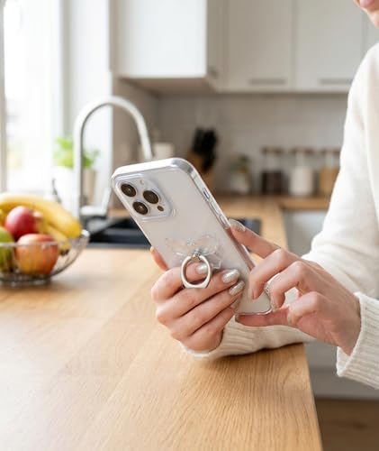 Image of 8 PCS Mobile Ring Holder, Phone Ring Holder for Secure Grip, Transparent Ring Holders with Strong Adhesive, Compatible with Various Smartphones, Easy Installation Design