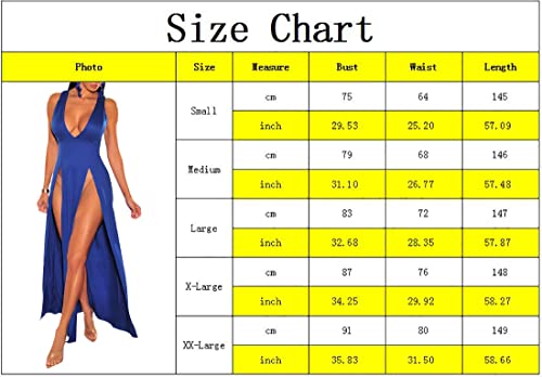 Image of Women's Sexy V Neck Sleeveless High Split Club Party Maxi Dresses