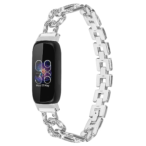 Gimuk Armband Kompatibel Mit Fitbit Inspire 3 - Metall Bling Strass...