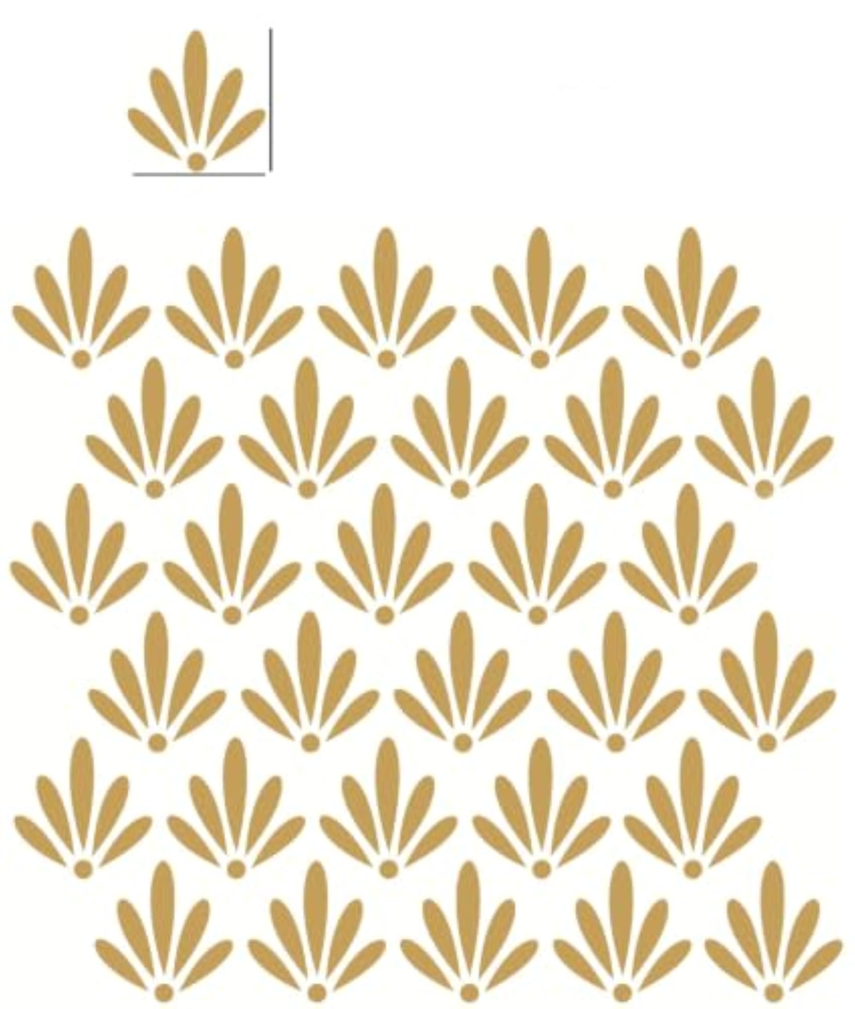 Golden Leaf Art Deco Wall Sticker Pack for Living Room