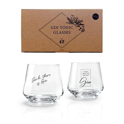 Gin Tonic Gläser - 2er Geschenkset mit typischen Gin Sprüchen | 2 x 400 ml | Gin Gläser Set | Geeignet für große Eiswürfel | Spülmaschinengeeignet | Geschenkidee für Frauen und Männer
