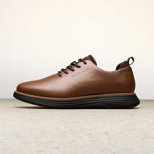 Bruno Marc Men's MaxFlex Fashion Dress Sneakers Oxfords Classic Casual Shoes,Size 10.5,Brown,SBOX2318M,Size 10.5,Brown,SBOX2318M
