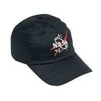 Aeromax Jr. NASA Astronaut Cap, Adjustable Youth Size, Black