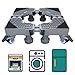 Base Lavadora Soporte de Base Ajustable Con 4 Ruedas y 4 Pies para Refrigerador Secadora Lavadora (4 Pies + 4 Ruedas)