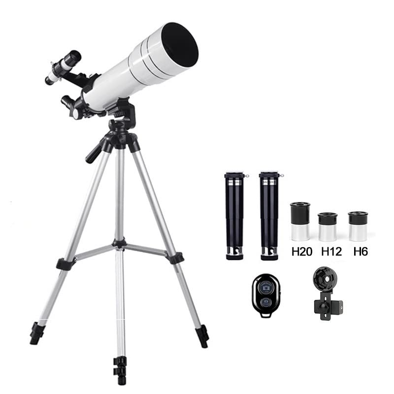 Telescopio astronómico refractor de 70 mm para superar la baja visibilidad lunar en casa 2