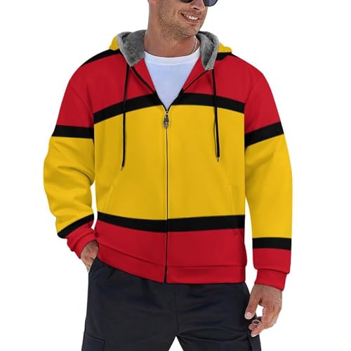 Sweat à capuche homme polaire veste d'hiver épaisse doublée ultra chaude