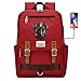 Produktbild ANCHANG Fashion Cool Gryffindor Printed Rucksack für Jugendliche, Harry-P Schulranzen für Jungen Mädchen, USB-Ladeanschluss Rucksack 42CMX30CMX16CM Rot