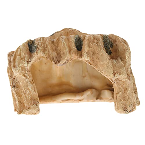 VICASKY Lifelike Turtle Hideout Cave Resin Reptile Shelter for Crabs and Turtles Miniature Landscape Ornament for Aquatic Habitats for Indoor Enclosures and Tank