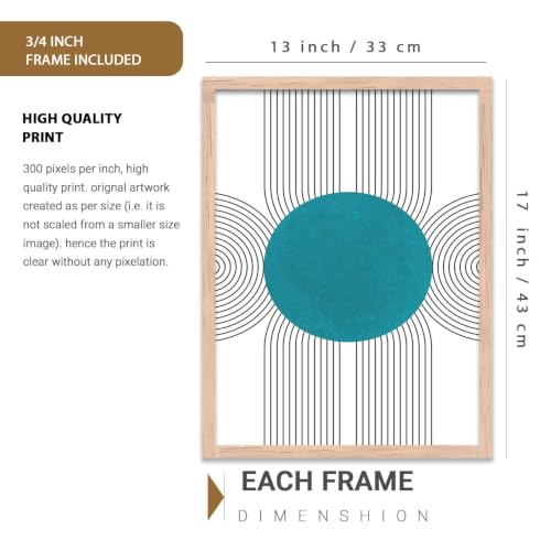 Image of kotart Painting for Wall Decoration - Modern Art Wall Decor Framed Painting for Living Room Bedroom - Framed Wall Posters /Paintings with Frame Set of 3 (Art 8, 13x17 inch)