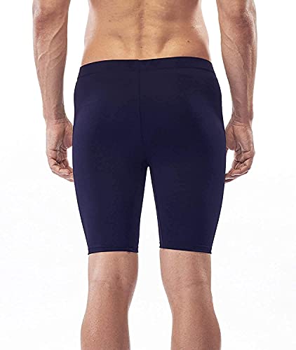 Image of DSOM Men Polyester Compression Sports Shorts Half Tights