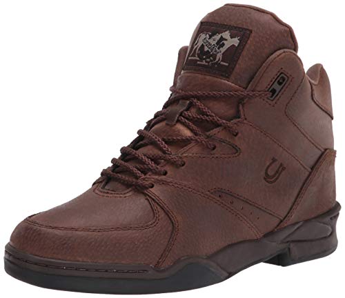 ROPER Mens Horseshoe Round Toe Lace Up Casual Boots Ankle - Brown