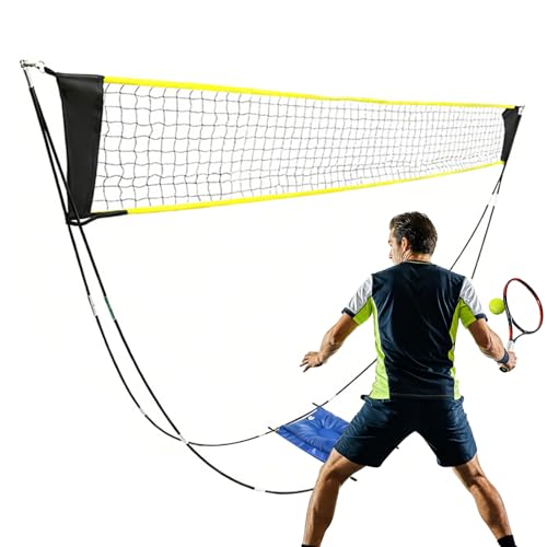 Badminton Net, Foldable Sport Training Equipment, Portable Badminton Pickleball Net, for Backyard Practice Camping Beach Park Co