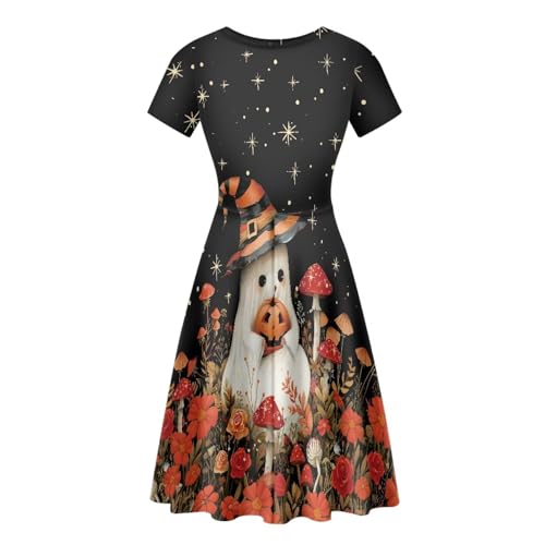 Image of Forchrinse Native Aztec Style Black White Geometric Women's Midi Dress Casual Long Dress Round Neck Swing Dress