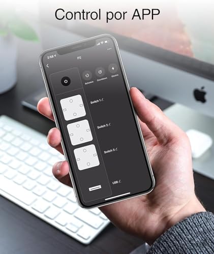GHome Smart Regleta Inteligente Alexa con 3 Enchufes y 3 USB, Regleta WiFi Programable con Monitoreo de Consumo, Smart Plug Función de Temporizador, Compatible con Alexa y Google Home, 1.5M Ver2.0 - imagen 6