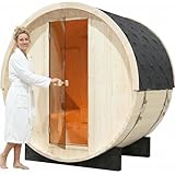 AURGOD Outdoor Barrel Steam Sauna 2 Person