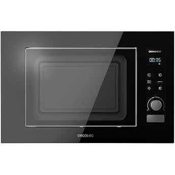Cecotec GrandHeat 2000 Built-in Digital Microwave Touch Black. 1200 W, Built-in, 21 Liters, Grill, 8 Functions, Touch Panel,