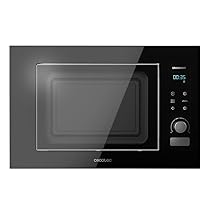 Cecotec Microonde da Incasso Digitale GrandHeat 2000 Built-in Touch Black. 1200 W, Incasso, 21 Litri, Grill, 8 Funzioni, Pannello Tattile, Avvio Automatico, Timer, Nero