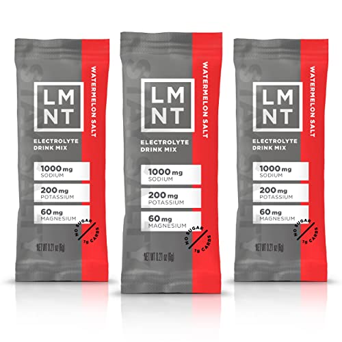 lmnt zero sugar electrolytes - watermelon salt  drink mix  30-count