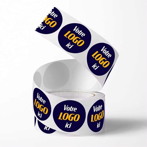 Étiquettes personnalisées en rouleau – de 100 à 2400 Autocollants en papier blanc imprimés – Logo, Packaging, Entreprise, Événements, Sport – Fabriqué en France – Wraplab