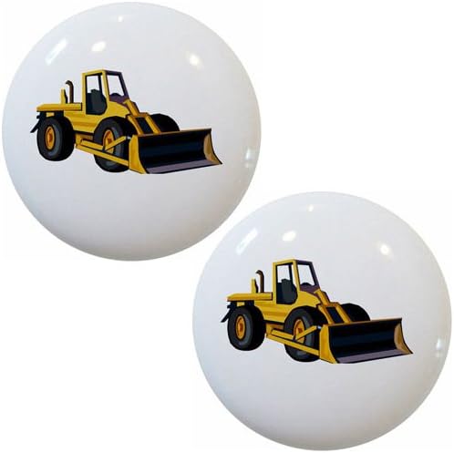 Carolina Hardware and Décor Bulldozer Ceramic Cabinet Drawer Pulls Knobs (Set of 2 Knobs)