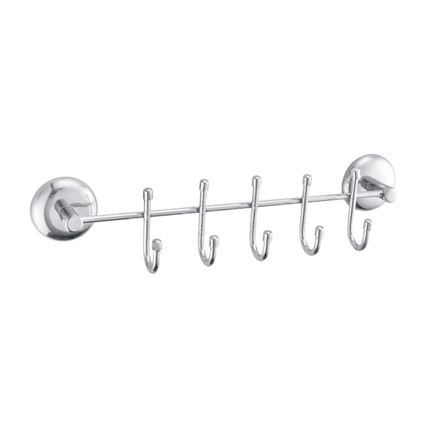 FEYZAYAPI Vidalı Askılık 5'li Metal Banyo Lavabo Sağlam Aparat Krom Askılık Elbise Havlu Asma Askı
