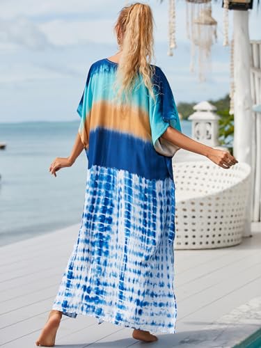 Image of Kaftan Dresses for Women Plus Size Bathing Suit Cover up Caftan Maxi Beach Dresses