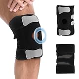 2pcs Kniebandage Verstellbar, Bandage Knie mit Seitlichen Stabilisatoren & Gel-Patella-Polster – Atmungsaktive Kniestütze bei Arthrose, Meniskus,ACL, Gelenkschmerz für Sport & Alltag (Männer & Damen)