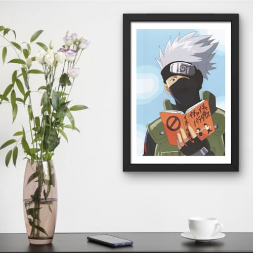 Image of CRAFT QUEST Naruto Anime Laminated Posters with Frame Painting For Anime Naruto Fans Wall Decor, Home Decor with Matt Black Frame (14 Inches x 10 Inches)
