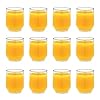 Vikko Small Juice Glasses 7 oz Set of 12 Juice Glasses Orange Juice Glasses Fruit Juice Glasses Small Glass Cups Small Drinking Glasses Durable Glass Tumblers Dishwasher Safe