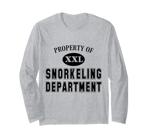 Property of Snorkeling Department Fun Collegiate-Style Dept Long Sleeve T-Shirt