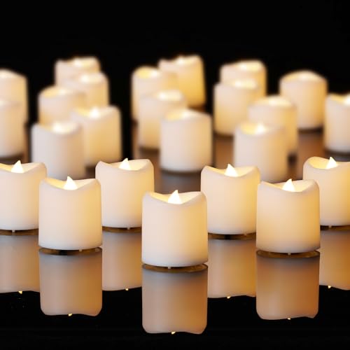 Bougies votives à DEL vacillantes pour Halloween et Noël lot de 100 lumières festives à piles