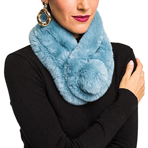 Fur Collar Scarf for Women Faux Fur Scarves Neck Shrug for Spring Fall Winter Coat Dress