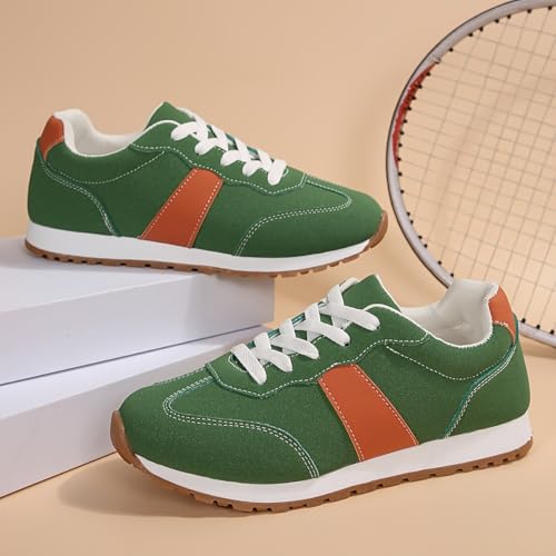 Stylish Women's Low-Top Lace-Up Sneakers - Breathable, Non-Slip, All-Season Rubber Sole, Solid Color, Casual, Comfortable, Fashionable Shoes Plus Size2