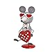 Produktbild jakopabra Deko Figur Maus aus Metall 15cm rot und grau mit Herz/niedliches Mäuschen (Junge)