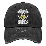 NJAN Proud Daughter of A Vietnam Veteran Baseball Cap Camp Hat AllBlack Womens Baseball Hat Gifts for Women Beach Hat