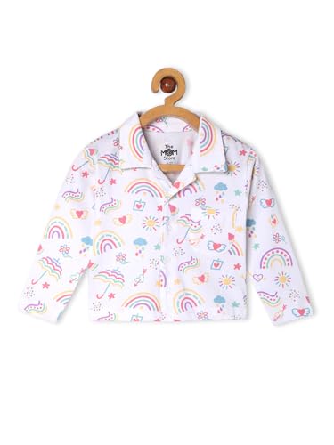 Image of The Mom Store Kids Cotton Night Suit for Boys and Girls | Breathable Night Dress for Kids Boys and Girls | Printed Nightsuit Pajama Set | Comfortable All-Season Sleepwear for Daily Use