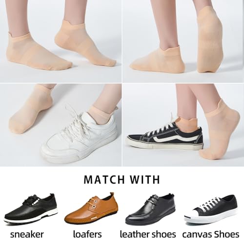Image of ATBITER Ankle Socks Womens and Men Thin Athletic Running Low Cut No Show Socks With Heel Tab 6-12 Pairs | White Short Summer Athletic Running Yoga Pilates Workout Sneaker Socks Lightweight Non Slip Size 7-9 9-11