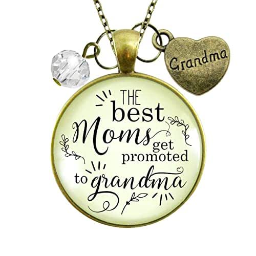 New Grandma Necklace Best Moms Promoted Grandmother Jewelry