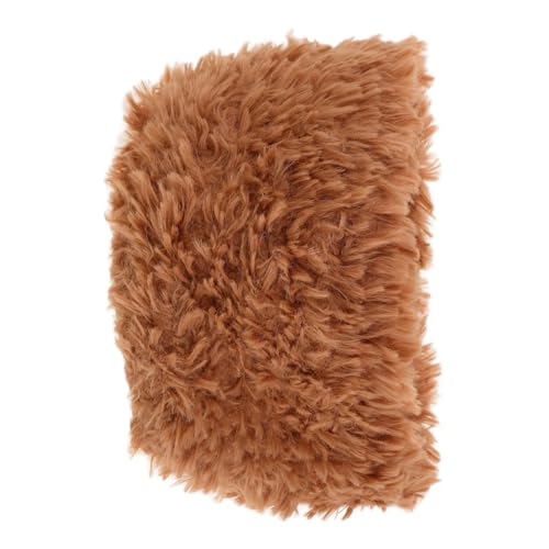 Ipetboom Warm Knit Headband for Women Ear Protectors Fuzzy Ear Muffs Thick Elastic Vintage Style Brown