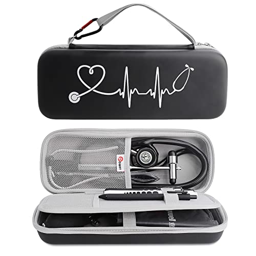 Opoway Stethoscope Case for 3M Littmann Classic III/Cardiology IV/Lightweight II S.E. & MDF Acoustica Stethoscope - Organizer Storage Bag for Pen Light Scissors Blood Pressure Cuff Nurse Accessories