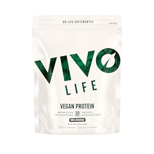 Vivo Life Vegan Protein Powder | 21g Plant Based Protein per Scoop (30 Servings) | Energy & Immunity – Iron & Zinc | Lactose Free & Easy to Digest | No Artificial Sweeteners (900g, Unflavoured)