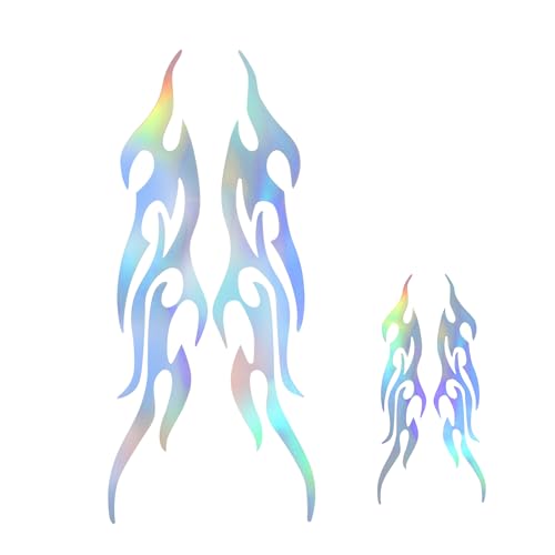 TOMALL Flame Reflective Sticker 4 Pcs