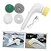 Alipis Multi-Function Cordless Electric Scrubber Cleaning Brush with Interchangeable Heads for Bathroom and Kitchen Lightweight and Design for Easy Use