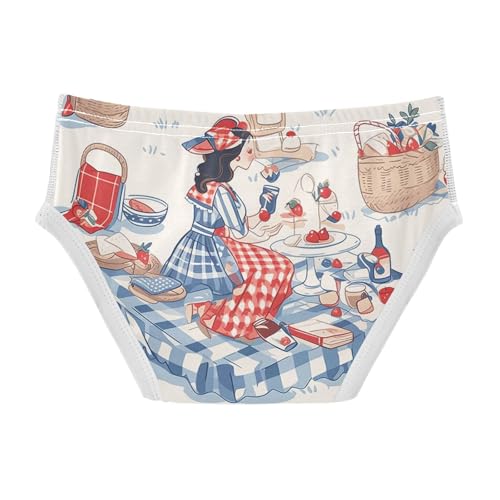 visesunny Boys Cotton Underwear Sweetheart Picnic Illustration Style Printed Toddler Soft Training Briefs Size 2T-8Y for Kids2