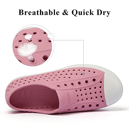 SAGUARO Kids Boys Beach Garden Shoes Girls Outdoor Water Sandal Breathable Lightweight Toddler Garden Clog Coral Pink3