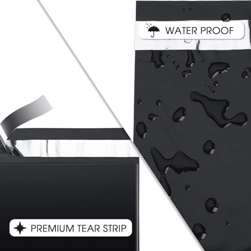 Image of Metronic Large Poly Mailers 19x24 1000PCS Black, Bulk Shipping Bags Envelopes Mailers with Self Adhesive Waterproof and Tear-Proof Postal Bags for Small Business Shipping Mailing