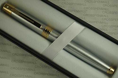 Image of Cross Sheaffer 300 Brushed and polished Barrel with Gold Appointments Spring loaded and fluid clip Medium Point Rollerball Pen A great gift for any occasion.