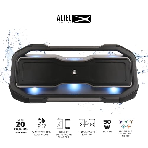 Image of Altec Lansing - Portable Bluetooth Speaker, Waterproof IP67