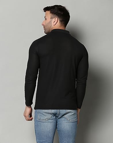 Image of INKKR Full Sleeve Men's Solid Polo Neck T-Shirt Combo